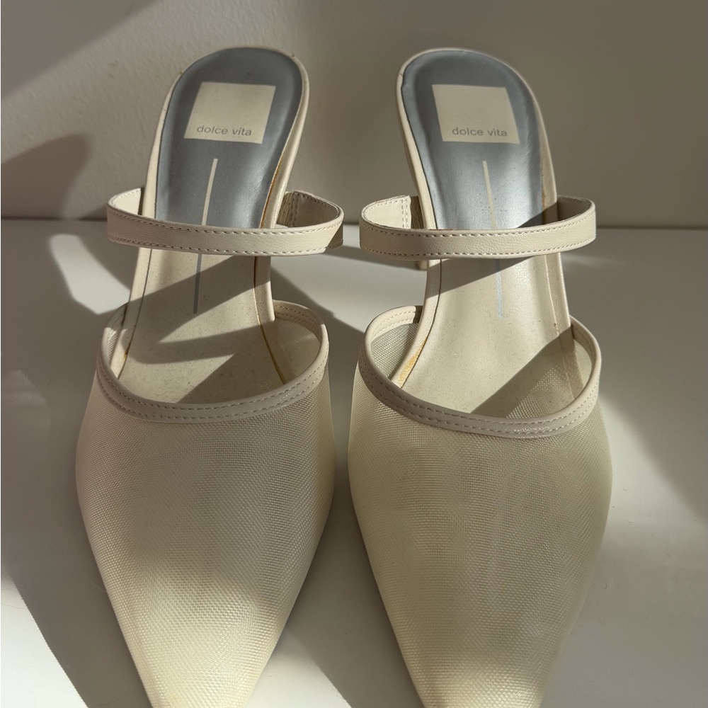 Dolce Vita off white mesh Mules for Women